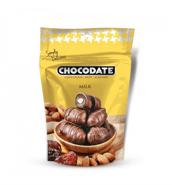 Шоколадные конфеты Chocodate с финиками и миндалем, 100г