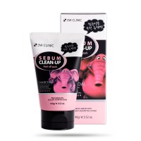 Маска-плёнка с черным углем 3W Clinic Sebum Clean-Up Peel Off Pack, 100 мл