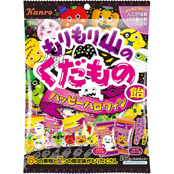 Конфеты Kanro Хэллоуин ассорти фруктовых вкусов, 144г, Япония