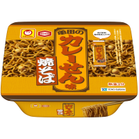 Лапша жареная бп Маручан с кусочками рисового печенья Сэмбэй Карри Maruchan Toyo Suisan Curry Senbei, 108 г, Япония