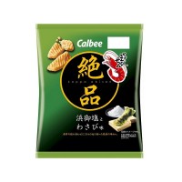 Пшеничные чипсы с креветкой и васаби Кальби Calbee, 60 г, Япония