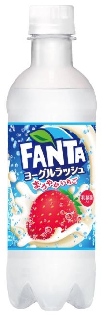 Японская Фанта со вкусом йогуртового напитка Калпис с клубникой Calpis Fanta (премиум), 380 мл Япония