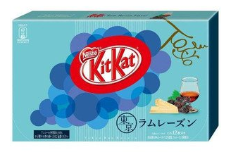 Японский Кит-кат со вкусом Рома и изюма, 150г