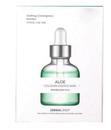 Коллагеновая маска для лица увлажняющая с комплексом аминокислот, витаминов, пептидов с экстрактом алоэ, 25г, Корея