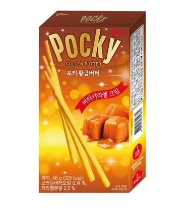 Палочки Поки сливочные с карамелью Pocky Clico Golden Butter, 46 г, Корея 