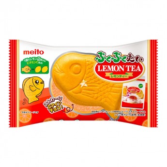 Вафельное печенье Рыбка "Тайяки" лимонный чай Meito, 16.5 г, Япония