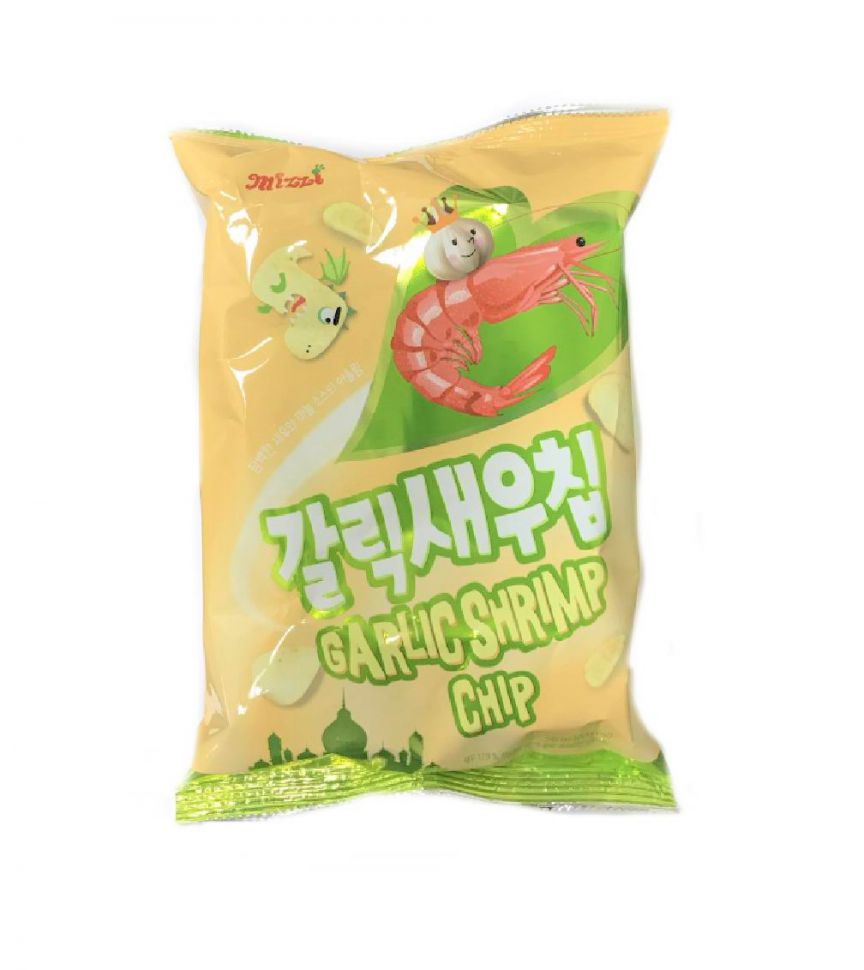 Креветочные чипсы готовые с чесноком, 56г
