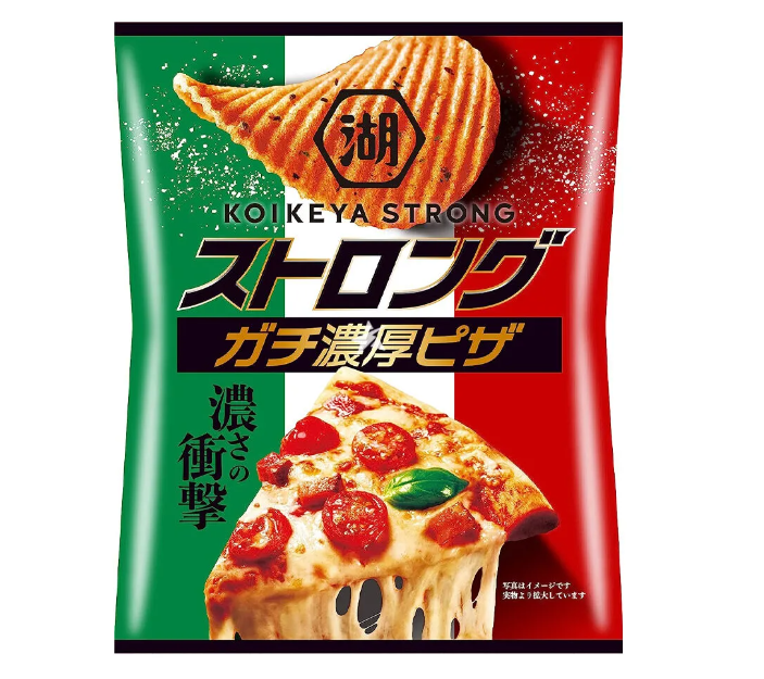 Японские картофельные чипсы "Свежий картофель" со вкусом пиццы Пепперони Коике-я, KOIKE-YA 52 г, без ГМО