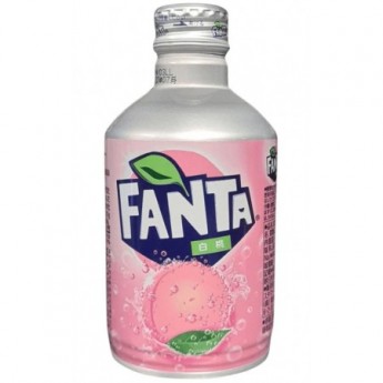 Газированный напиток Фанта Белый персик с натуральным пюре без сахара Fanta, 300 мл, Япония