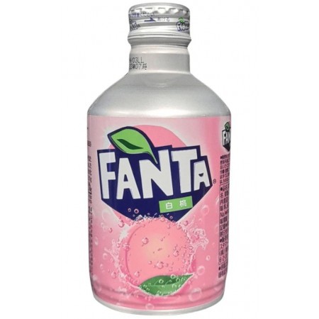 Газированный напиток Фанта Белый персик с натуральным пюре без сахара Fanta, 300 мл, Япония