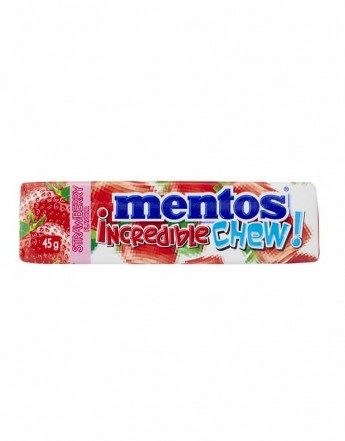 Жевательные конфеты MENTOS INCREDIBLE CHEW со вкусом клубники, 45г 