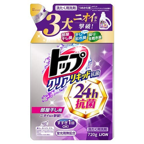 Жидкое средство для стирки Lion антибактериальный Top - сухое белье, мягкая упаковка, 720г