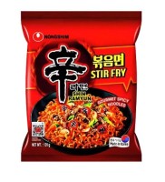 Лапша бп Нонгшим Шин Рамен Стир Фрай, обжаренная во фритюре, с мясом и овощами Shin Ramyun Stir Fry Nongshim, 131 г, Корея