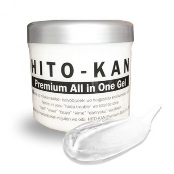 Гель для лица HITO－KAN Premium All in One Gel со стволовыми клетками, плацентой, гиалуроновой кислотой, ретинолом, коллагеном, лецитином, токоферолом, золотом, серебром, 270 г