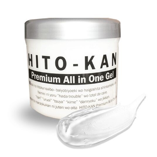 Гель для лица HITO-KAN Premium All in One Gel со стволовыми клетками, плацентой, гиалуроновой кислотой, ретинолом, коллагеном, лецитином, токоферолом, золотом, серебром, 270 г