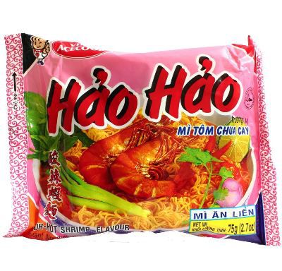 Лапша быстрого приготовления Hao Hao со вкусом острой креветки, 77г, Вьетнам