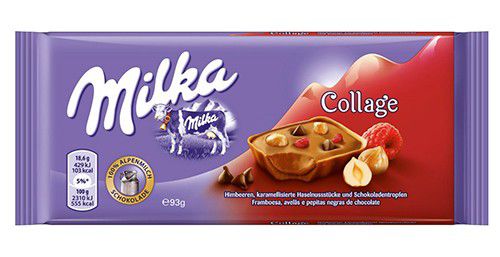 Шоколадная плитка Milka Коллаж Малина, 93г