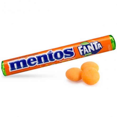 Жевательная конфета Ментос вкус Фанта Mentos Fanta Orange, 29 г, Вьетнам