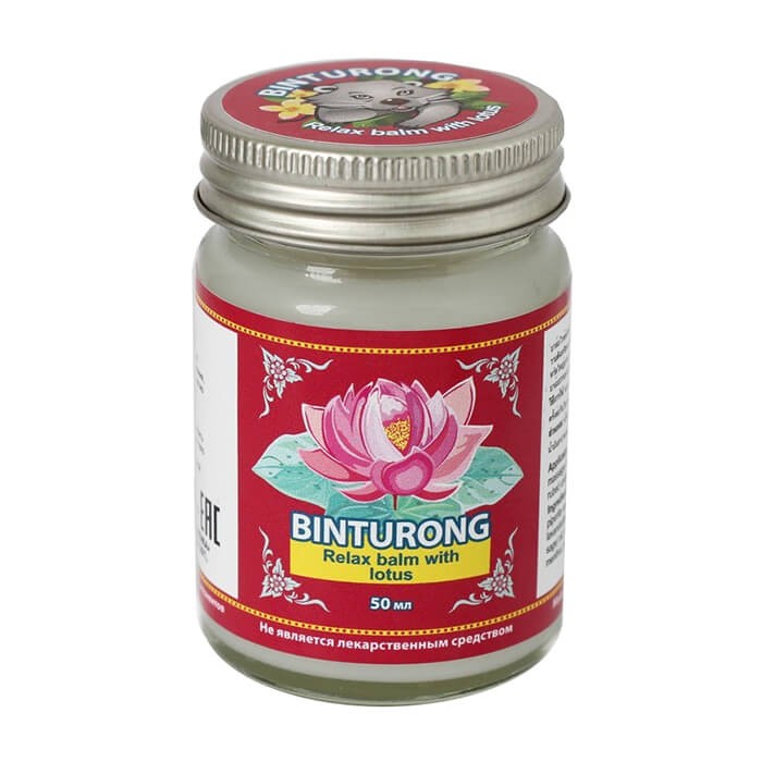 Бальзам для тела Binturong Relax Balm с лотосом, 50 мл, Таиланд