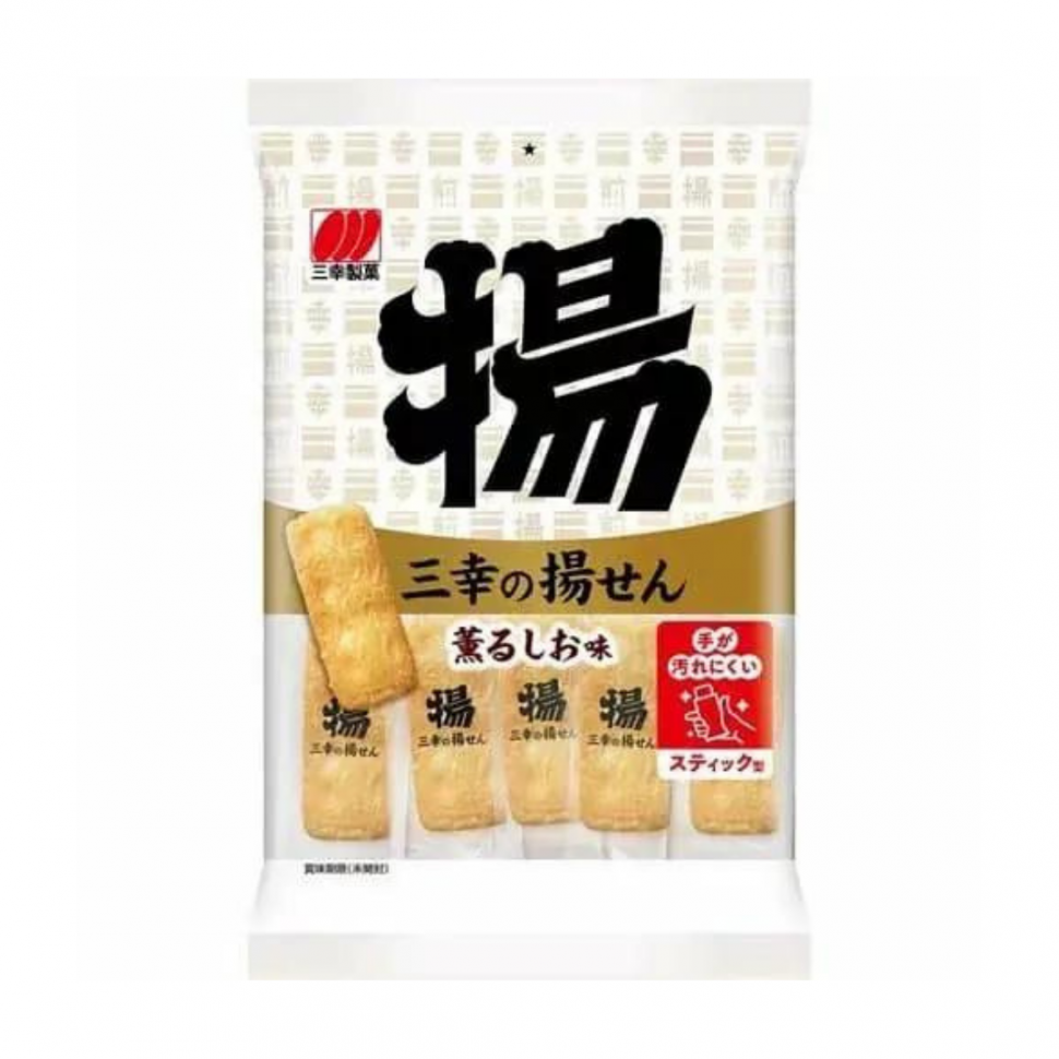 Снэки рисовые Сэмбэй жареные на гриле с морской солью Sanko Seika, Япония, 84г