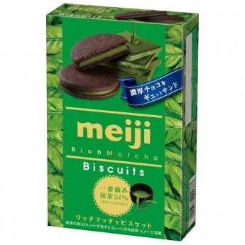 Шоколадный Бисквит с начинкой из зеленого чая матча Meiji, Япония, 99г