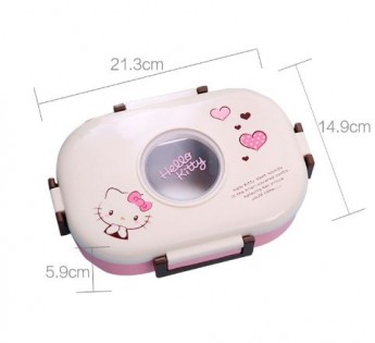 Бенто Hello Kitty ланч бокс с приборами и термосумка, Китай 