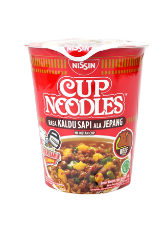 Лапша Nissin Cup Noodle со вкусом тушеной говядины по-японски Сигурэни, 66г, Малайзия 