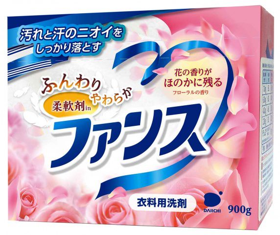 Стиральный порошок со смягчителем и цветочным ароматом DAIICHI ФАНСУ, 900г