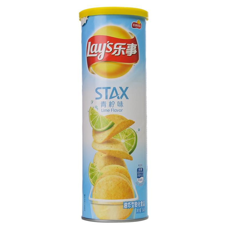 Чипсы ЛЕЙС Lays Stax со вкусом лайма, 90 г, Китай