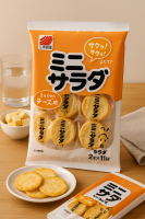 Рисовые снеки Сэмбэй &quot;Японские традиции&quot; со вкусом сыра Sanko Seika, 22 шт, 60г, Япония