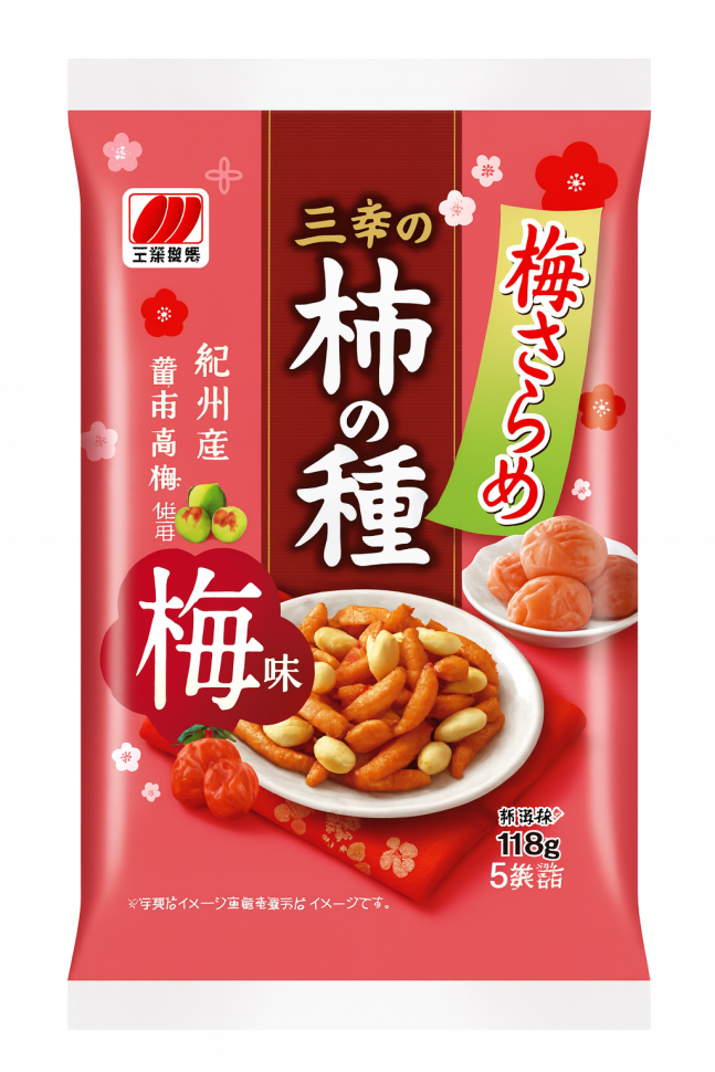 Орешки Какинотане Санко сейко со вкусом сливы умэ и сахаром, Sanko seiko, Япония, 118 г