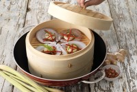 Бамбуковая пароварка, 24 см в диаметре