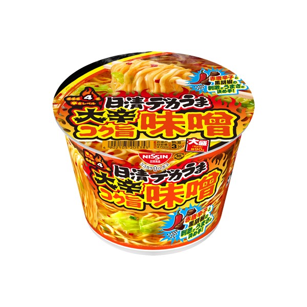 Лапша б/п Мисо рамен и смесь жгучих перцев Умами Nissin Foods 90г Япония