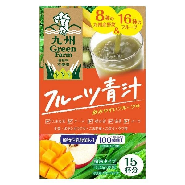 Аодзиру 16 видов фруктов и 8 видов овощей, мультимикс Kyushu Aojiru, 45 г Япония