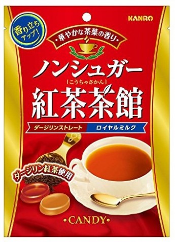 Карамель сливочная со вкусом японского чая Дарджилинг и Молочного улуна (без сахара) Канро Kanro, 72г Япония 