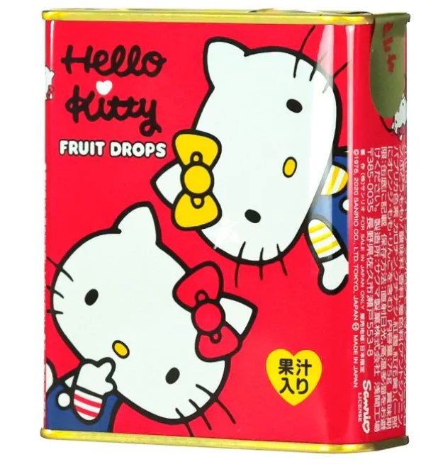 Леденцы Сакума "Хэллоу Китти" ассорти (8 фруктовых вкусов) в жест/банке, Sakuma Seika 75г, Япония