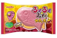 Вафельное печенье "Тайяки" рыбка с жареным бататом Meito 16,5г, Япония