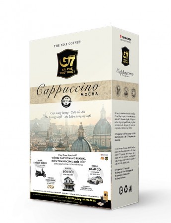 Вьетнамский натуральный растворимый кофе "Капучино Мокка" (Cappuccino Mocha), 12х18г