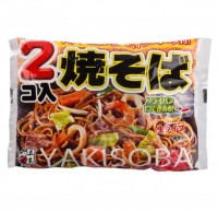 Вареная лапша Якисоба со свининой и овощами (2 порции), 340г, Япония