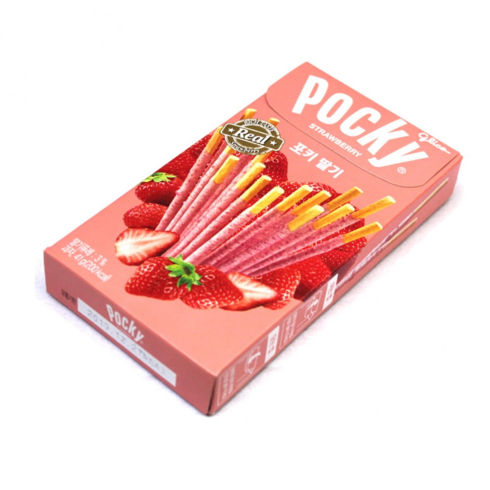 Палочки Pocky с клубникой, 41г, Корея