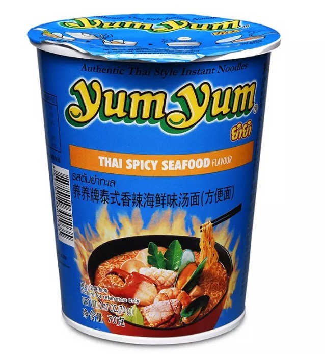 Лапша б/п ням-ням со вкусом острых морепродуктов Yum Yum 70г Тайланд