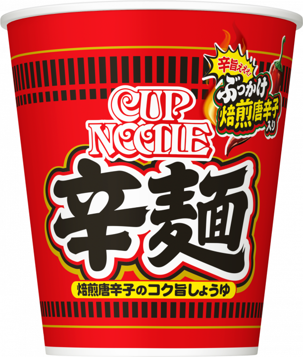 Лапша бп с жареным перцем чили, корейской капустой кимчи, чесноком и бульоном мисо Ниссин Nissin Foods, 76 г, Япония