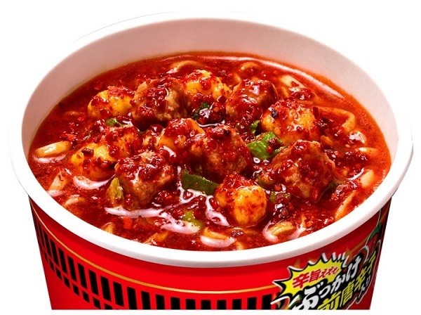 Лапша бп с жареным перцем чили, корейской капустой кимчи, чесноком и бульоном мисо Ниссин Nissin Foods, 76 г, Япония