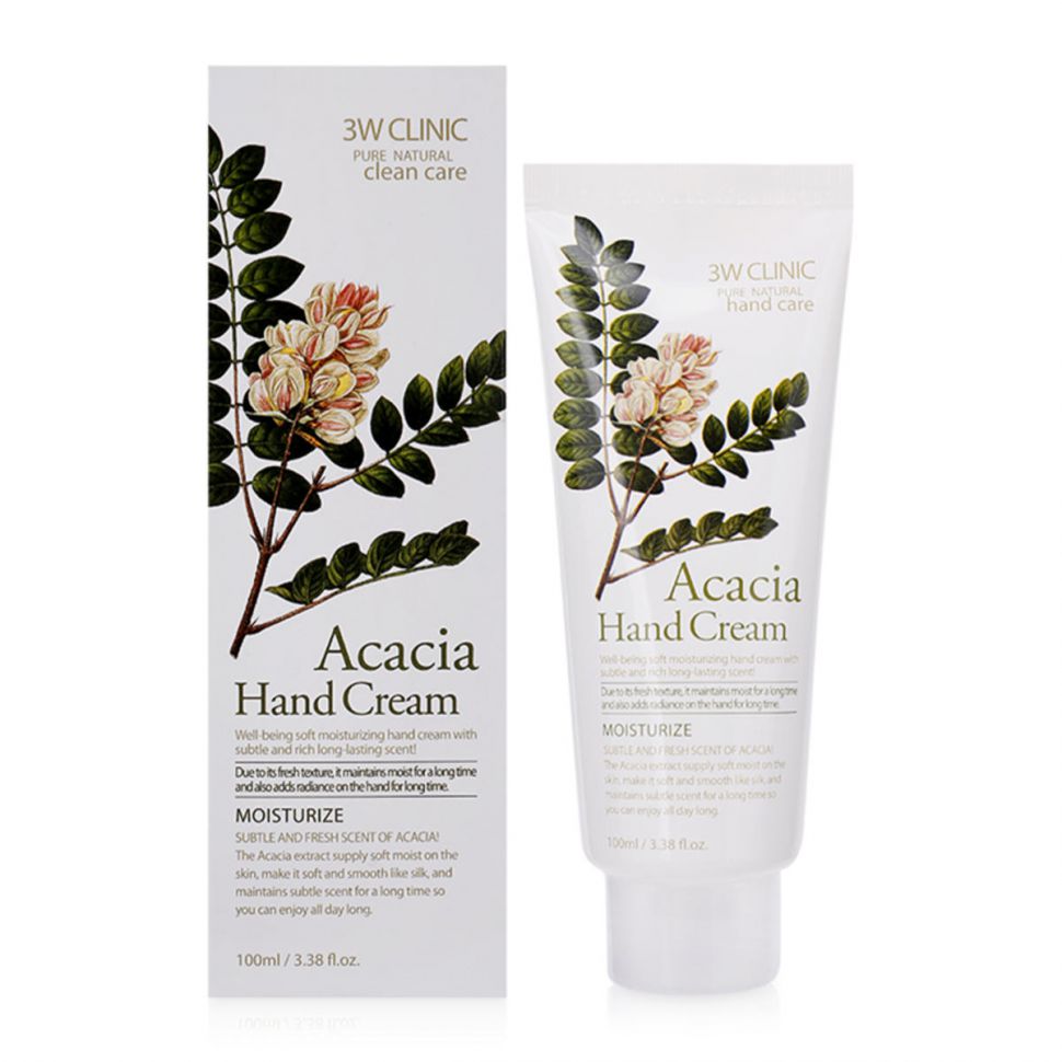 Крем для рук с экстрактом акации 3W Clinic Acacia Hand Cream, 100 мл