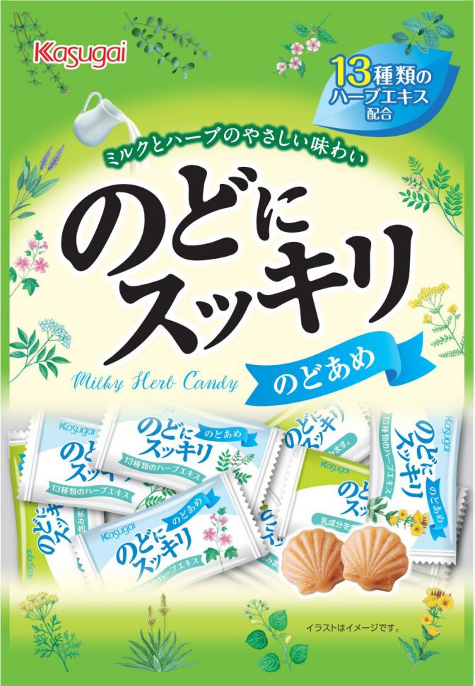 Молочная карамель Kasugai «13 видов трав», 125г, Япония