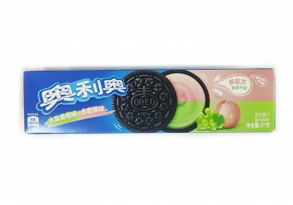 Печенье Oreo со вкусом мускатного винограда и персика, 97 г, Китай