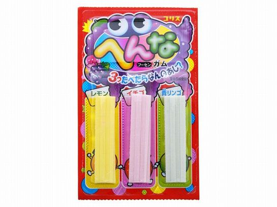 Длинная жевательная резинка со вкусами клубники, яблока и лимона (пластинки) Coris, 15 г, Япония