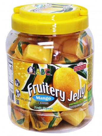 Манговое желе с кусочками кокоса  в индивидуальных упаковках ABC Fruitery Jelly Mango Funny Hippo, 49 штук, 1400 г, Тайвань
