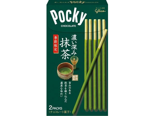 Японские палочки Поки с зеленым чаем Матча Pocky, 2 пакетика 85 г, Япония