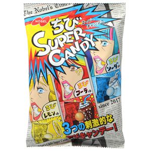 Леденцы Nobel Super Candy со вкусом содовой, колы и лимона, 90г